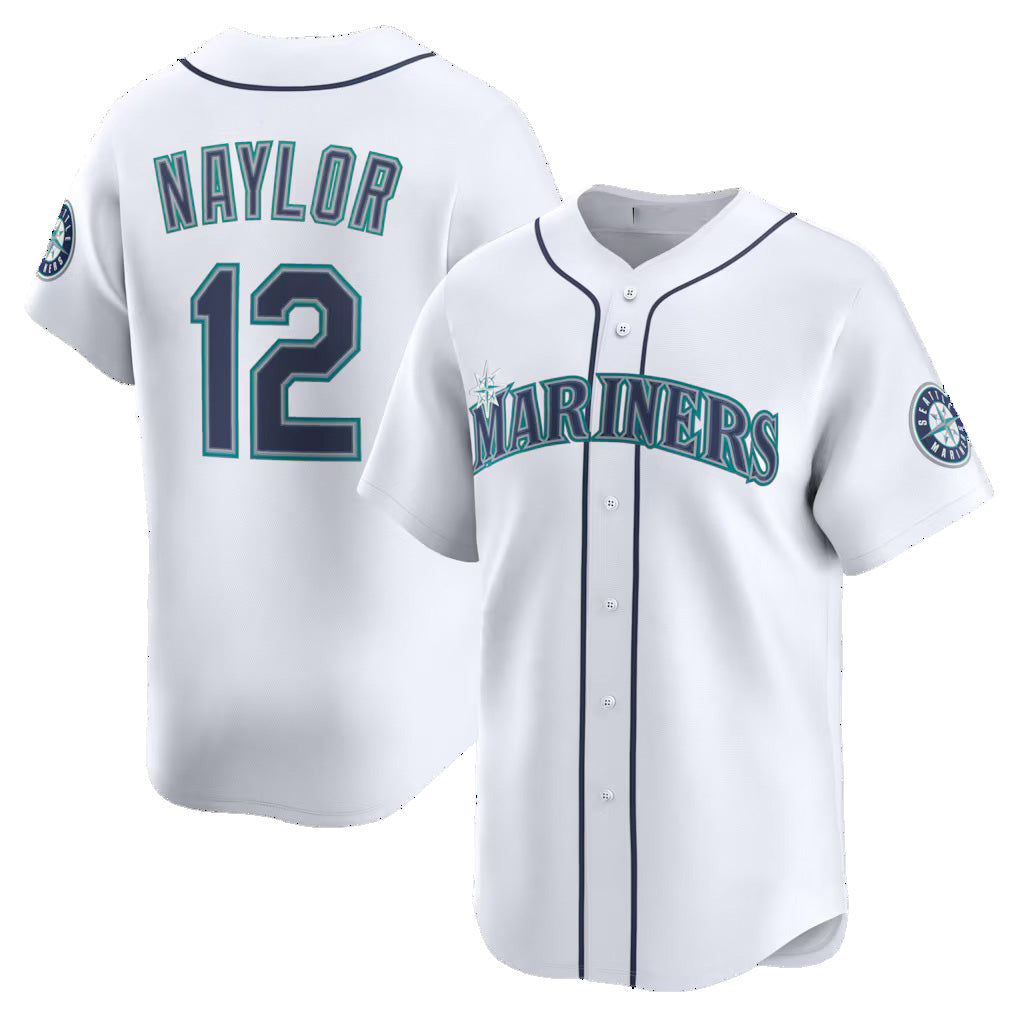 Seattle Mariners #12 Josh Naylor White MWATKINS Home Limited Jersey