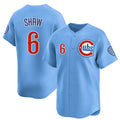 Chicago Cubs #6 Matt Shaw Blue MWATKINS 2024-25 2nd Alternate Limited Stitched Jersey