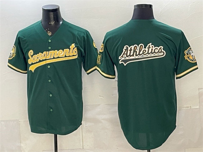 Oakland Athletics Team Big Logo 2026 Green MWATKINS Alternate Sacramento Celebrating 125 Years Vapor Limited Stitched Jerseys 2