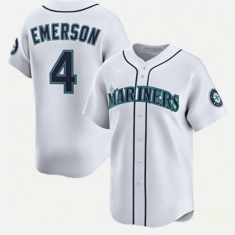 Seattle Mariners #4 Colt Emerson White MWATKINS Cool Base Stitched Jersey