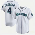 Seattle Mariners #4 Colt Emerson White MWATKINS Cool Base Stitched Jersey