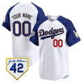 Custom Los Angeles Dodgers 2024 Jackie Robinson Patch Vapor Premier Limited Jersey ¨C White 2 MWATKINS