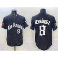 Los Angeles Dodgers #8 Enrique Hernandez Black MWATKINS Mexico 2025 LA Gothic Style With Fernando Patch Vapor Premier Limited Stitched Jersey