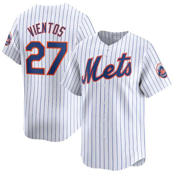 New York Mets #27 Mark Vientos White MWATKINS 2024 Home Limited Stitched Jersey