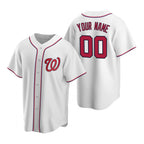 Custom Washington Nationals White MWATKINS Stitched Cool Base Home Jersey