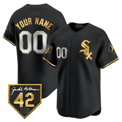 Custom Chicago White Sox 2024 Jackie Robinson Patch Vapor Premier Limited Jersey ¨C All Stitched-Black MWATKINS