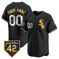 Custom Chicago White Sox 2024 Jackie Robinson Patch Vapor Premier Limited Jersey ¨C All Stitched-Black MWATKINS