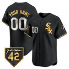 Custom Chicago White Sox 2024 Jackie Robinson Patch Vapor Premier Limited Jersey ¨C All Stitched-Black MWATKINS
