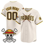 Custom San Diego Padres x One Piece Cream MWATKINS Vapor Premier Limited Jersey - Stitched