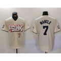 New York Yankees #7 Mickey Mantle Cream MWATKINS Limited Stitched Jerseys