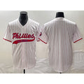 Philadelphia Phillies Blank White MWATKINS Pinstripe Cool Base Stitched Jersey