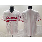 Philadelphia Phillies Blank White MWATKINS Pinstripe Cool Base Stitched Jersey