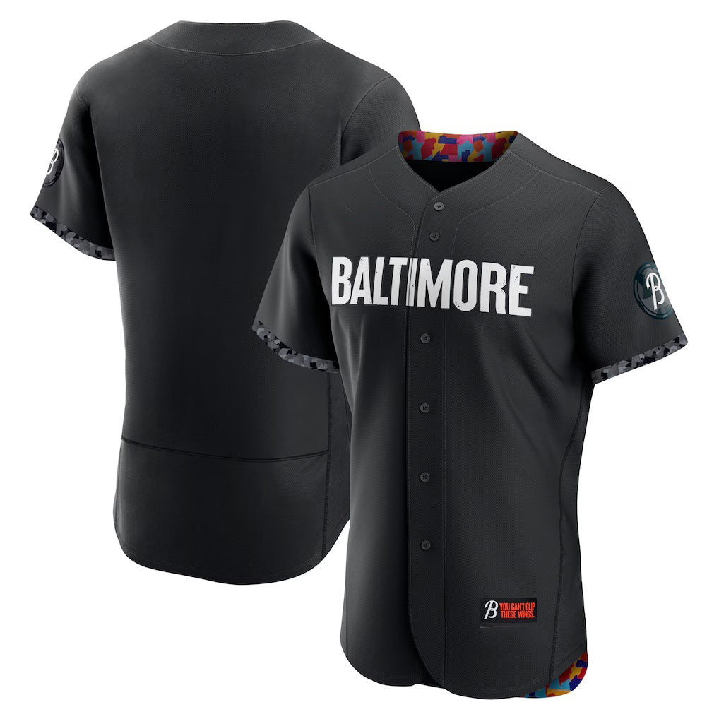 Baltimore Orioles Black MWATKINS City Connect Authentic Jersey
