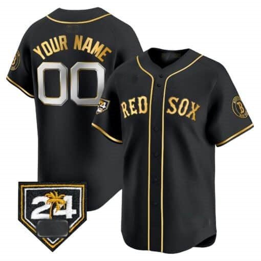 Custom Boston Red Sox 2024 Spring Training Patch Vapor Premier Limited Jersey ¨C All Stitched-Black MWATKINS