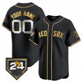 Custom Boston Red Sox 2024 Spring Training Patch Vapor Premier Limited Jersey ¨C All Stitched-Black MWATKINS