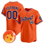 Custom Detroit Tigers x Dragon Ball Orange MWATKINS Vapor Premier Limited Jersey - All Stitched