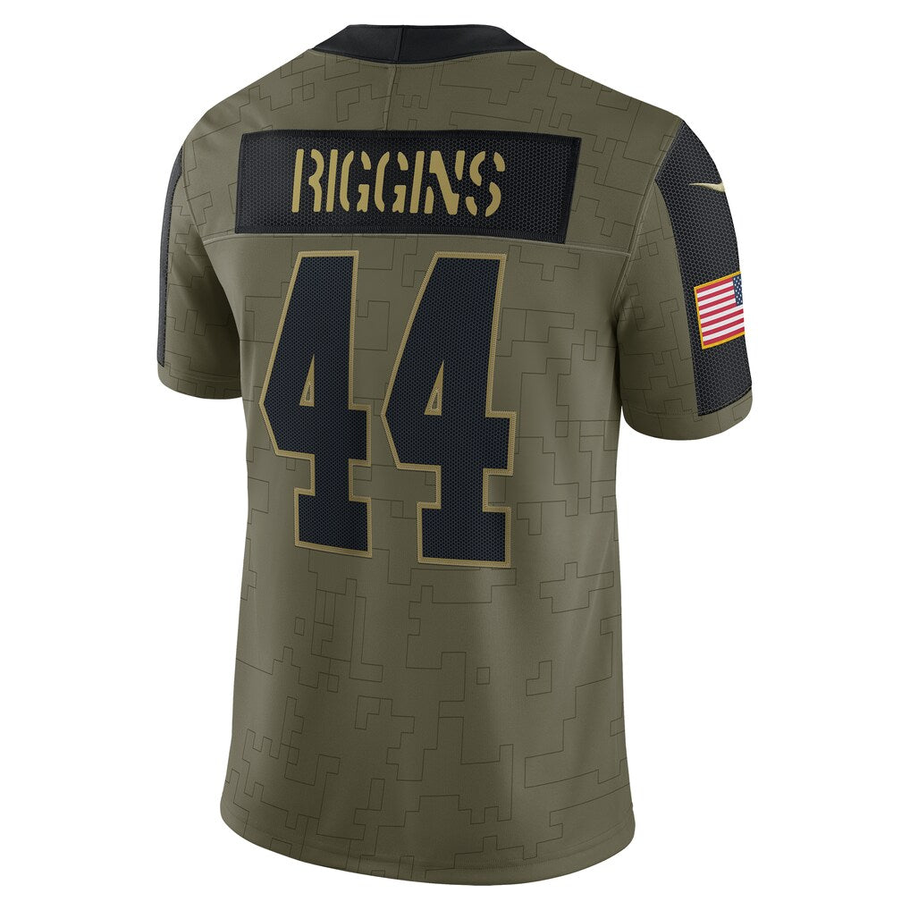 W.Football Team #44 John Riggins Olive MWATKINS Salute To Service Retired Player Limited Jersey