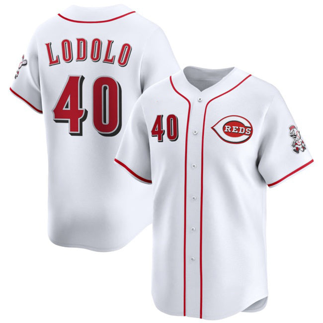 Cincinnati Reds #40 Nick Lodolo White MWATKINS Home Limited Stitched Jersey