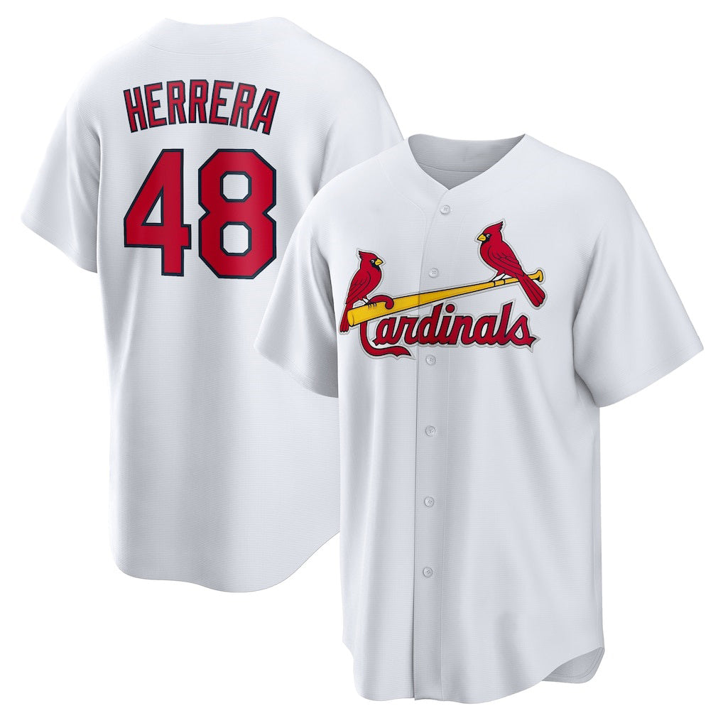 St. Louis Cardinals #48 Iv¨¢n Herrera White MWATKINS Home Replica Jersey
