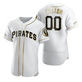Custom Pittsburgh Pirates White MWATKINS Stitched Flex Base Golden Edition Jersey