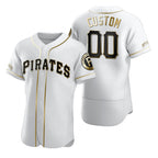 Custom Pittsburgh Pirates White MWATKINS Stitched Flex Base Golden Edition Jersey