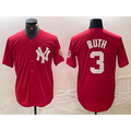 New York Yankees #3 Babe Ruth Red MWATKINS Fashion Cool Base Jersey