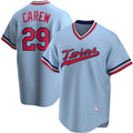 Minnesota Twins #29 Rod Carew Light Blue MWATKINS Road Cooperstown Collection Player Jersey