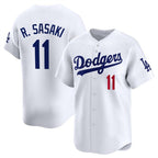 Los Angeles Dodgers #11 Roki Sasaki White MWATKINS 2025 Home Limited Stitched Jersey