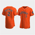 Houston Astros #2 Jose Altuve Orange MWATKINS 60th Anniversary Flex Base Stitched Jersey
