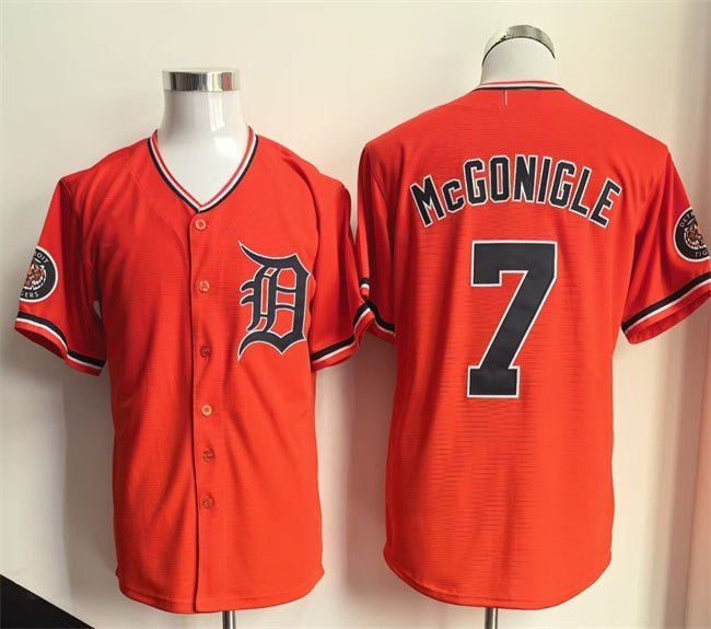 Detroit Tigers #7 Kevin McGonigle Orange MWATKINS Cool Base Stitched Jersey