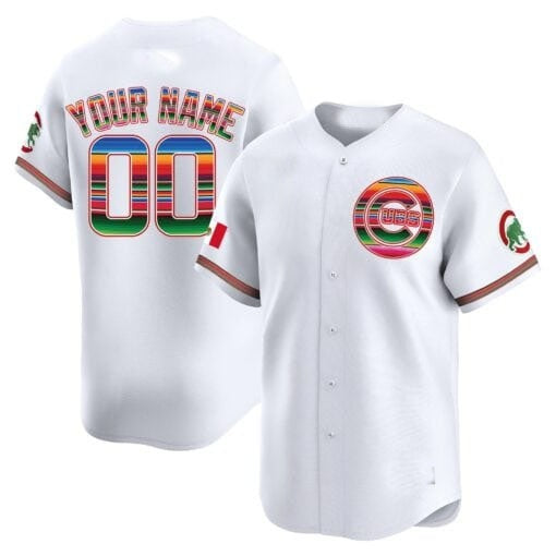 Custom Chicago Cubs Mexico Vapor Premier Limited Jersey ¨C All Stitched-White MWATKINS