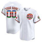 Custom Chicago Cubs Mexico Vapor Premier Limited Jersey ¨C All Stitched-White MWATKINS
