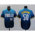 Philadelphia Phillies #50 Orion Kerkering Number Blue MWATKINS 2024 City Connect Limited Stitched Jersey