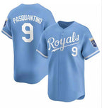 Kansas City Royals #9 Vinnie Pasquantino Light Blue MWATKINS Alternate Limited Stitched Jersey