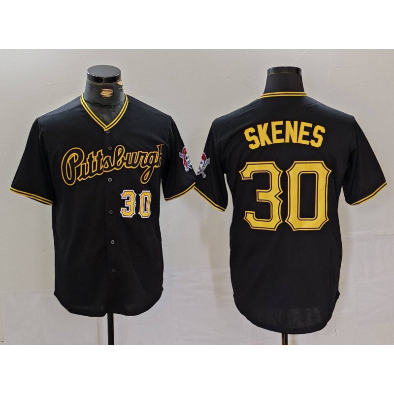 Pittsburgh Pirates #30 Paul Skenes Black MWATKINS Cool Base Jersey