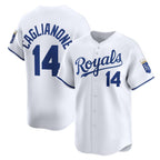 Kansas City Royals #14 Jac Caglianone White MWATKINS Home Limited Player Jersey