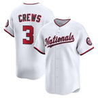 Washington Nationals #3 Dylan Crews White MWATKINS Home Limited Player Jersey
