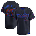 Toronto Blue Jays #27 Vladimir Guerrero Jr. Black MWATKINS 2024 City Connect Limited Stitched Jersey