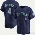 Seattle Mariners #4 Colt Emerson Navy MWATKINS Cool Base Stitched Jersey