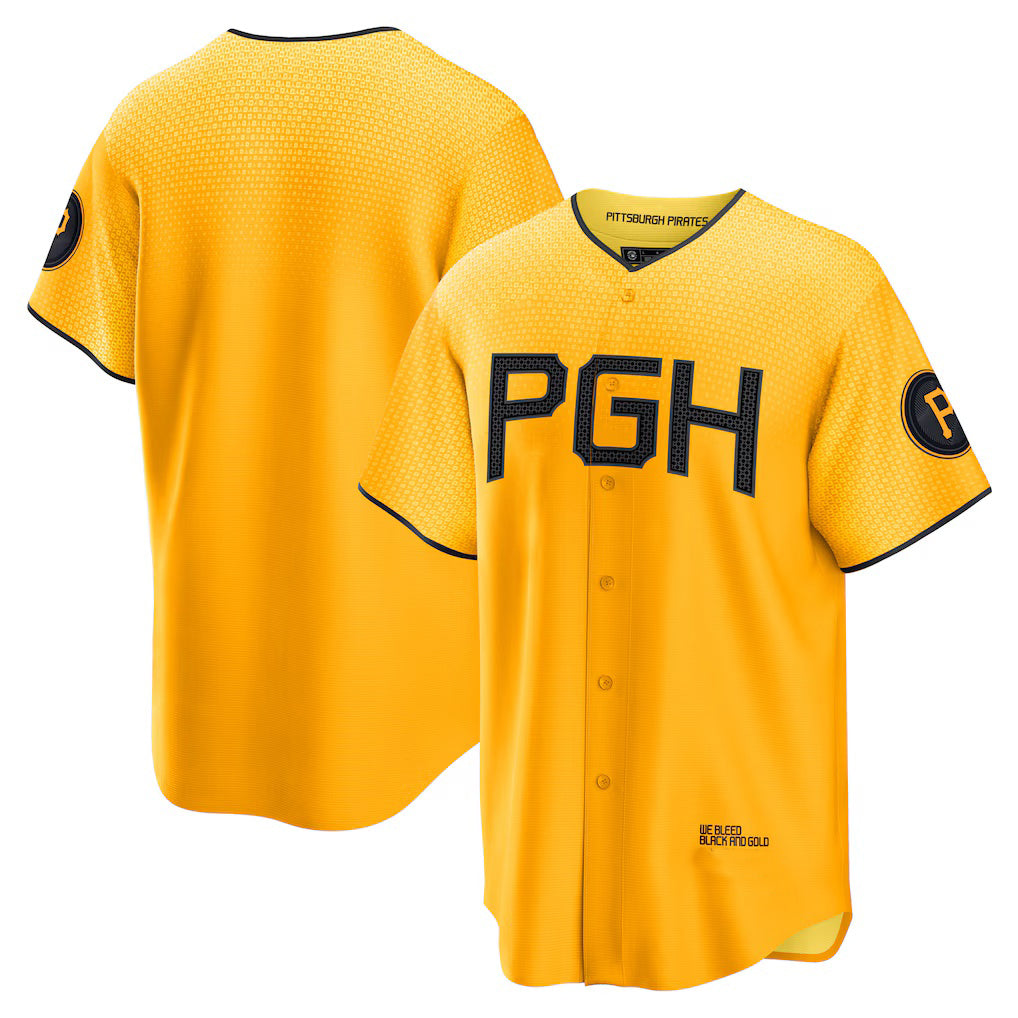 Pittsburgh Pirates Gold MWATKINS City Connect Replica Jersey