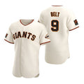 San Francisco Giants #9 Brandon Belt stitched Cream MWATKINS Jersey