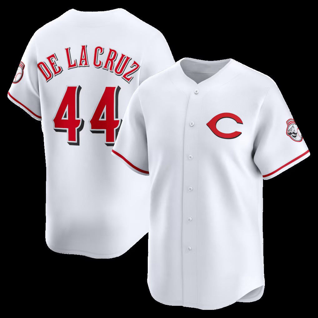 Cincinnati Reds #44 Elly De La Cruz White MWATKINS Alternate 2 Limited Player Jersey
