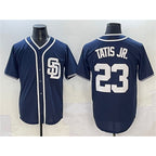 San Diego Padres #23 Fernando Tatis Jr. Navy MWATKINS Cool Base Stitched Jersey