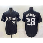 St. Louis Cardinals #28 Nolan Arenado Black MWATKINS 'Gothic Legacy Edition' Vapor Premier Limited Stitched Jersey