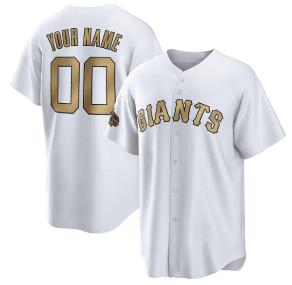 Custom San Francisco Giants Active Player White MWATKINS 2022 All-Star Cool Base Stitched Jersey