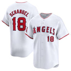 Los Angeles Angels #18 Nolan Schanuel White MWATKINS Home Limited Stitched Jersey