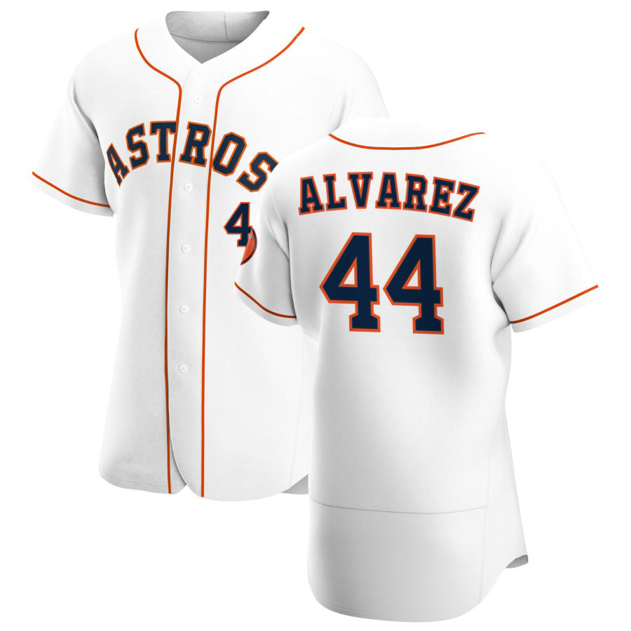 Houston Astros #44 Yordan Alvarez White MWATKINS Home 2020 Authentic Player Jersey
