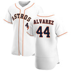 Houston Astros #44 Yordan Alvarez White MWATKINS Home 2020 Authentic Player Jersey