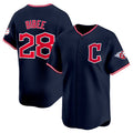 Cleveland Guardians #28 Tanner Bibee Navy MWATKINS 2025 Alternate Limited Stitched Jersey