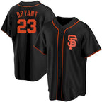 San Francisco Giants #23 Kris Bryant Black MWATKINS Cool Base Jersey
